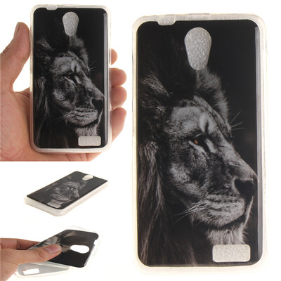

Black lion Pattern Soft Thin TPU Rubber Silicone Gel Case Cover for Lenovo A319