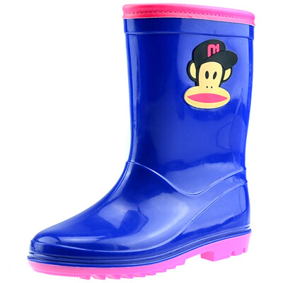 

PaulFrank mouth monkey children &39s rain boots men&women baby boots fashion water shoes PF1003 sapphire blue 34 yards