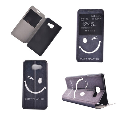 

Непослушный дизайн Улыбка PU кожа флип Обложка Кошелек Карты Держатель чехол для Samsung Galaxy A7 2016