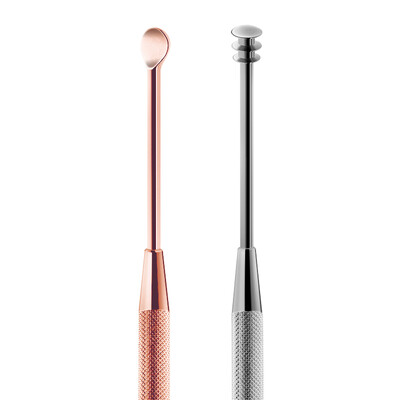 

Artillers MrGreen -2157CRG double-headed stainless steel digging ear spoon dig ear spoon ear pierced ear tools ear digging spoon silver rose gold