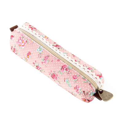 

Girls Flower Lace Floral Pencil Case Pen Bag Purse Cosmetic Makeup Pouch Bag