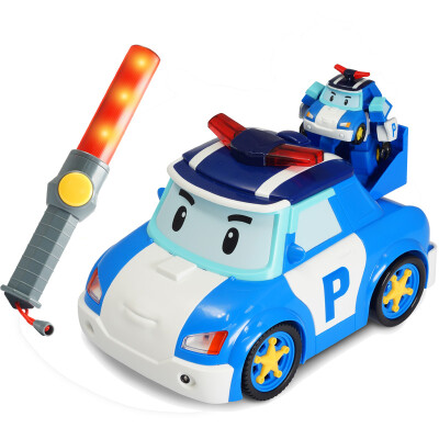 

Silverlit toy deformation police car Perry toys cartoon peripheral children photoelectric car toy model - Perry police car with my line SLVC83080STD