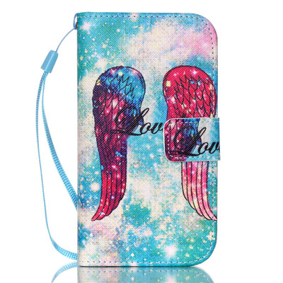 

Angel Wings Design PU Leather Flip Cover Wallet Card Holder Case for SAMSUNG S4MINI
