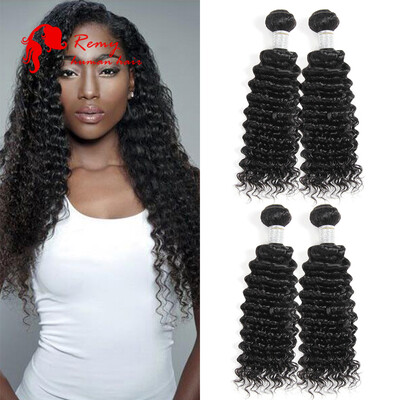 

Brazilian Virgin Hair Deep Wave 4 Bundles Brazilian Deep Wave Hair 100 Human Hair 8A Brazilian Virgin Hair Free Shipping