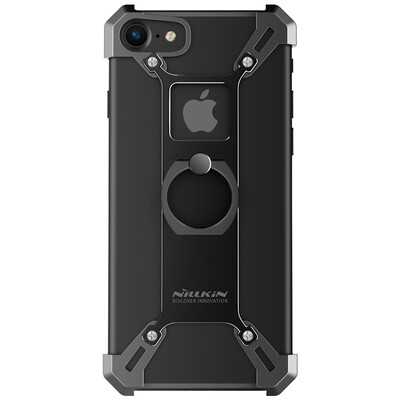 

NILLKIN iPhone7 / Apple 7 Rui Jia creative finger ring metal shell / phone case / case black