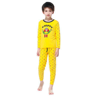 

Red beans (Hodo) boys underwear suit big children autumn and winter clothing Qiuku HD6013 yellow 160