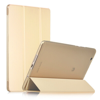 

ESCASE Huawei Tablet M3 84-inch protective cover shell tablet holster light&thin three-fold bracket dormant shell LTE WiFi version of the general local gold