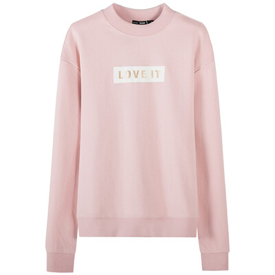 

Semir Women&39s round necked head letters flocking loose long-sleeved T-shirt sweater 12316160061 Pink L