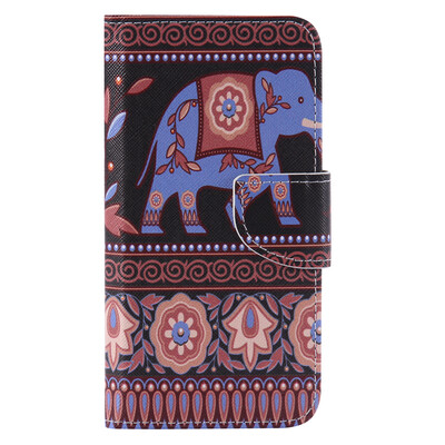 

Brown elephant Design PU Leather Flip Cover Wallet Card Holder Case for LG K10
