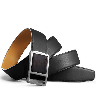 

Platinum Pai BVP Men's Belt Sandalwood Buckle Headband Belt Belt Business Men's Youth Casual Leather Pants Belt Sandalwood P7001