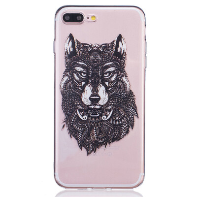 

Wolf Dress girl Pattern Soft Thin TPU Rubber Silicone Gel Case Cover for IPHONE 7 Plus