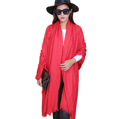 

[Супермаркет] Ai Jingdong Ningxue (Ainingxue) Корейский г-жа осень и зиму раздел европейских и американских хлопковых шарфов диких сплошной цвет шарфы шарф шаль двойной большой новый WX55 Navy