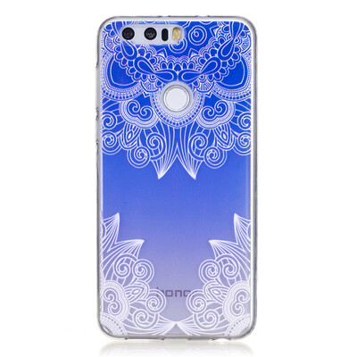 

Purple Butterfly Pattern Soft Thin TPU Rubber Silicone Gel Case Cover for HUAWEI Honor 8