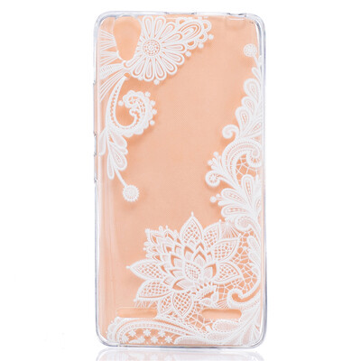 

Lace flowers Pattern Soft Thin TPU Rubber Silicone Gel Case Cover for Lenovo A6000
