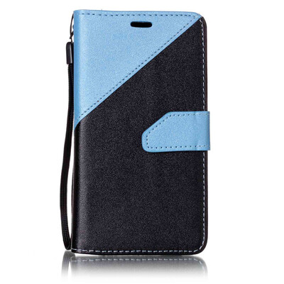 

Black + blue Design PU Leather Wallet Case Classic Flip Cover with Stand Function and Credit Card Slot for SAMSUNG Galaxy A3 /A310