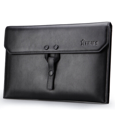 

Волшебники (TRIES) Мужские сумочки Конверты Бизнес Повседневная ручная сумка Multi-Card Head Layer Cream Сумка большой емкости 31680151-1 Black