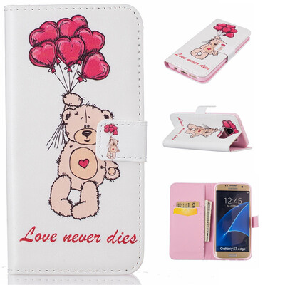 

Balloon&bear Design PU Leather Flip Cover Wallet Card Holder Case for SAMSUNG Galaxy S7 Edge