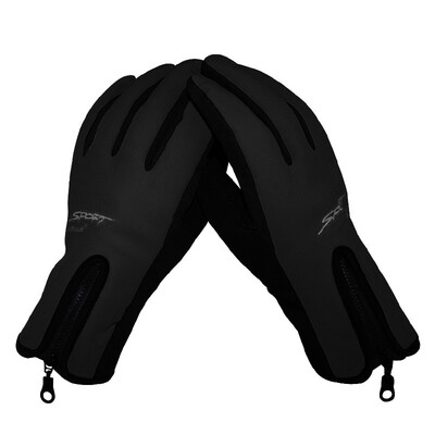 

WELLHOUSE gloves cold touch screen gloves warm gloves sports warm windproof anti-skid riding gloves black XL