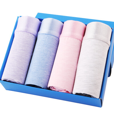 

[Jingdong supermarket] cat people [4] men's underwear pure breathable u convex waist in the casual flat angle pants cotton 4 gift box XL