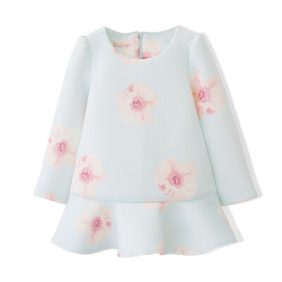 

Flossie Flordeer French girl children's clothing space cotton printed dress F6009 blue 150