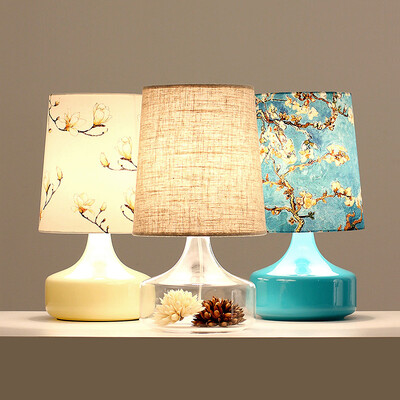 

[Jingdong supermarket] for the first time (sdhouseware) Nordic table lamp American pastoral bed head light beige plus linen lamp 5WLED yellow TD1603
