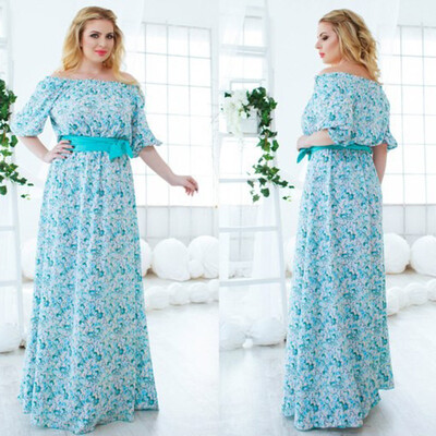 

womens loose printing tight waist dress