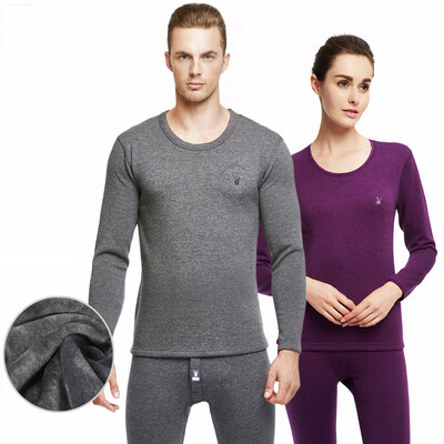 

Playboy thermal underwear men thickening plus velvet warm suit mens wool winter autumn clothes long pants mens gray