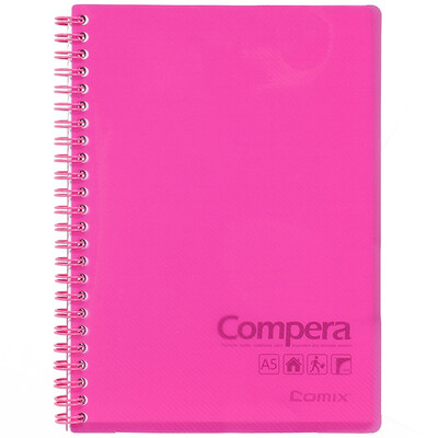 

COMIX CPA5801 Compera double helix PP face notepad A5 page 80 red