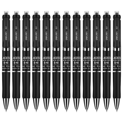 

Deli 05mm gel pen signature pen S10 frosted glass rod black 12 box