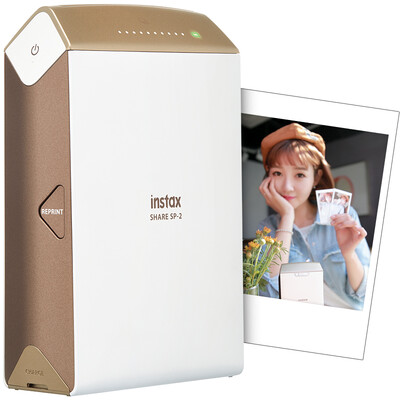 

Fuji instaxSHARE SP-2 one imaging photo printer phone photo printer pocket portable home photo printer champagne gold