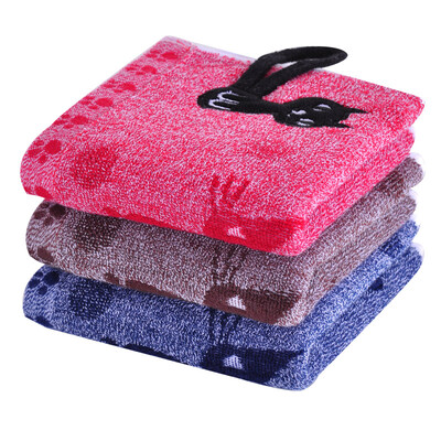 

[Супермаркет] Энтони Jingdong текстильной хлопок полотенце AB пряжи полотенце ребенка полотенце милый маленький кот хвост слинга три загружен синий / коричневый / красный 50g / бар 26 × 48см / бар