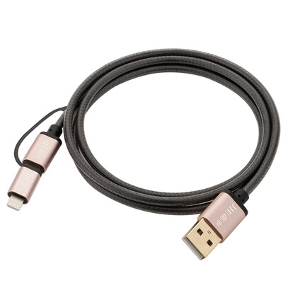 

Jinghua JH 1260 USB one drag two charging data cable Apple Samsung Huawei millet Andrews mobile phone dual-in-one data cable multi-function power cord China Red