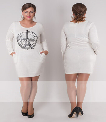 

Новая футболка печать пассивом плотно госпожу платье