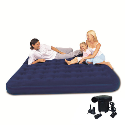 

Bestway inflatable bed double extra large 203 183cm air cushion bed lunch break bed bed including inflatable pump 1 camping tent mats home bed 67004