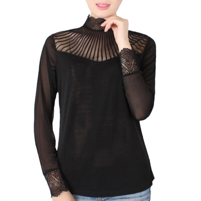 

осенью и зимой ошейник кружева воротников рубашку с длинными рукавами, женщина не новое платье малых рубашку пиджак все матч