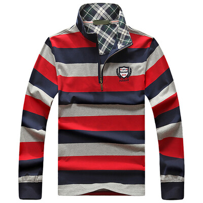 

Мужчины моды Марка рубашки поло с длинным рукавом Повседневная Футболка Хлопок Мужчины Марка Одежда