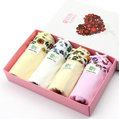 

Red beans hongdou ladies underwear 4 mixed color gift box ladies underwear HD2436