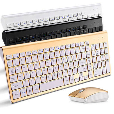 

Wireless mouse&keyboard set ultra-thin mute chocolate wireless mouse&keyboard set of computers
