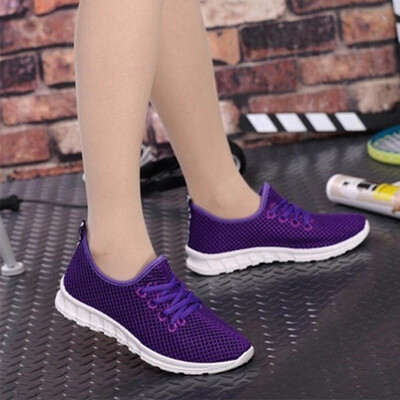 

2016 Womens Spring Summer Fashion New Breathable Sneaker Casual Flat Light Running Sport Shoes Mesh Platform Shoes