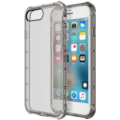 

YOMO Apple 8 7plus Phone Case iPhone8 7 Plus Mobile Phone Case With Polishing Black Ring Transparent Dropped Soft Shell 55 Inch - Clear Black