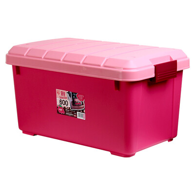 

ARIS IRIS car storage box storage box RV600 40 liters PP resin material pink