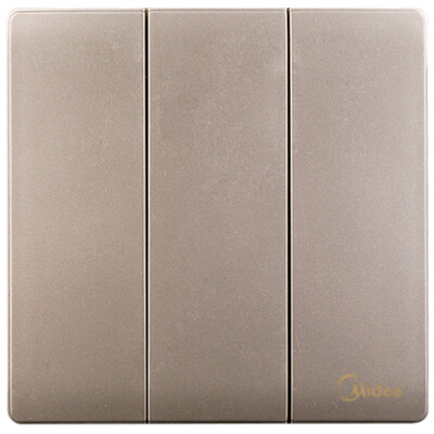 

Midea (Midea) switch panel three open three single control ya gold 86 no border