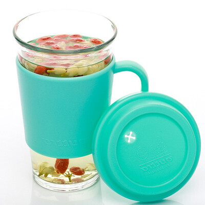 

Jingdong Supermarket] Sanguang clouds glasslock Korea imported tempered glass cup cup with a set of heat shield RC106 dark blue / 500ml