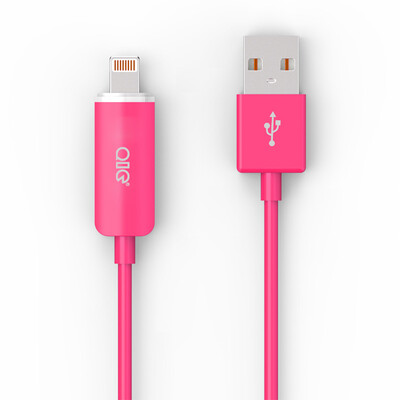 

QIC LS10-BK Apple Lightning to USB Luminous charging data cable 1 m black