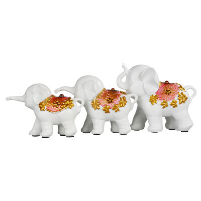 

Jingdong supermarket] flowers set red hook nose elephant family of three eleven friends wish to send friends to send girlfriends wedding gifts to move gifts HS16C05R red