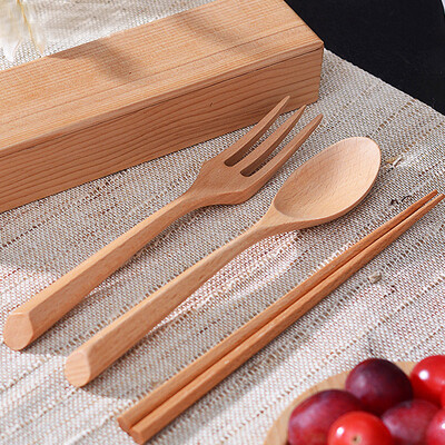 

Bessel Japanese Portable Tableware Chopsticks Spoon Forks 3pcs Chopsticks Boxes