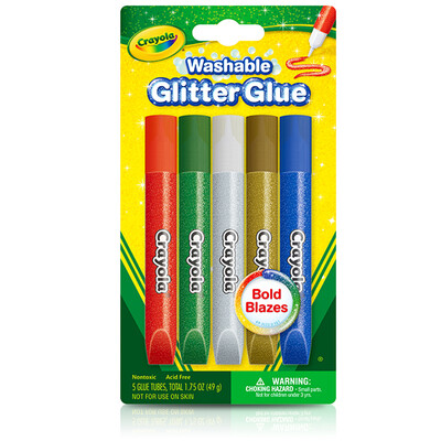 

(Crayola) инструмент для рисования поделки игрушка 5 цветов клей можно стирать фломастер кисть блестки 69-3522