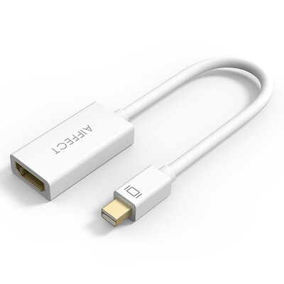 

AIFFECT CTH41-WR02 Мини-адаптер DP-HDMI Mini Displayport к HDMI-кабелю, подключенный к ТВ-проектору высокой четкости 4K