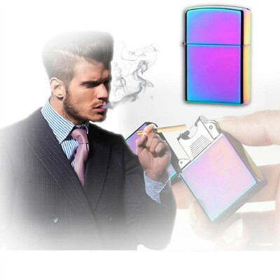 

MyMei Novelty Electronic Cigarette Lighter Usb Rechargeable Windproof Pocket Double Pulse Arc ultra-thin Metal Flameless Lighters