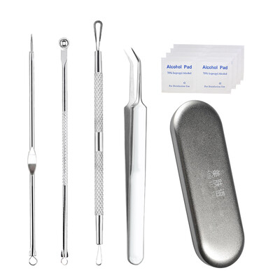 

Mei Ful Yu Acne needle oblique clip 4 sets MF5034 contains alcohol cotton beauty needle acne needle acne clip